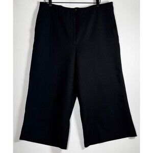 Boden Wide Leg Cropped Pants Womens 20 - 22 R Black Lenzing Ecovero Office Style